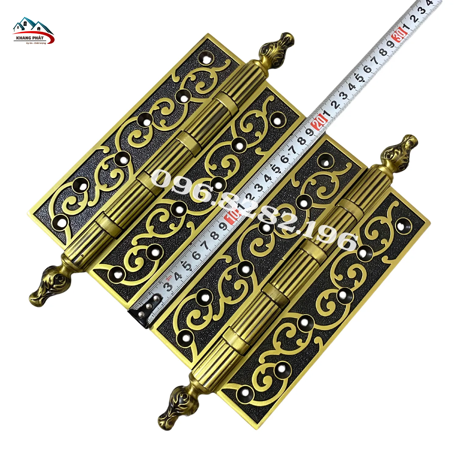 bản lề đồng KP-LĐR220 màu đen rêu cổ điển