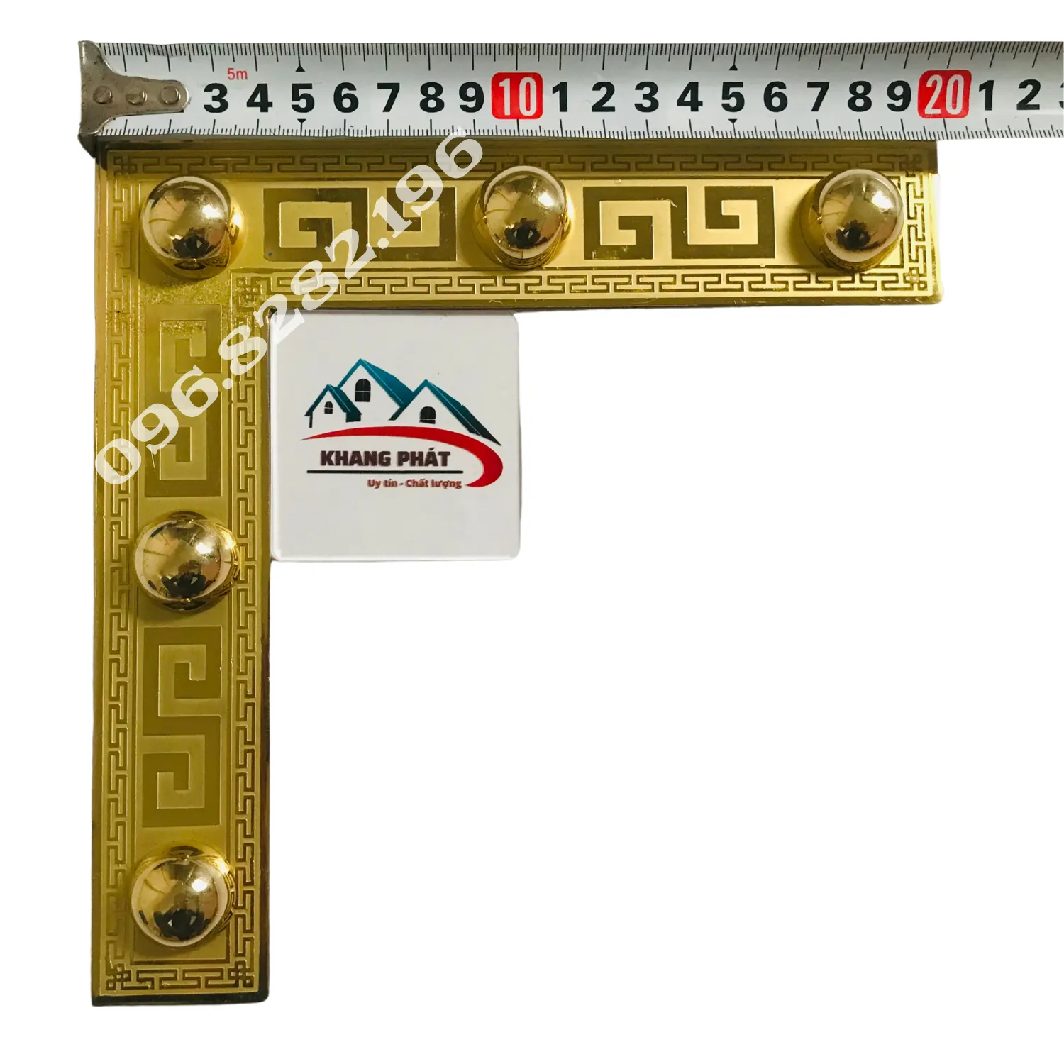 Ke góc đồng 20cm hoa văn cổ điển lắp cửa gỗ