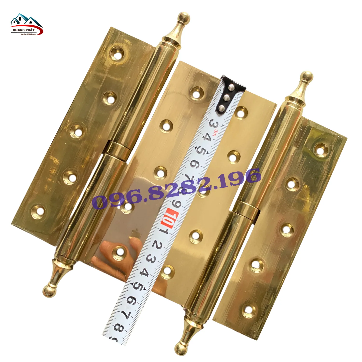 Bản lề cối đồng KP-LĐB315C dài 15cm vàng bóng