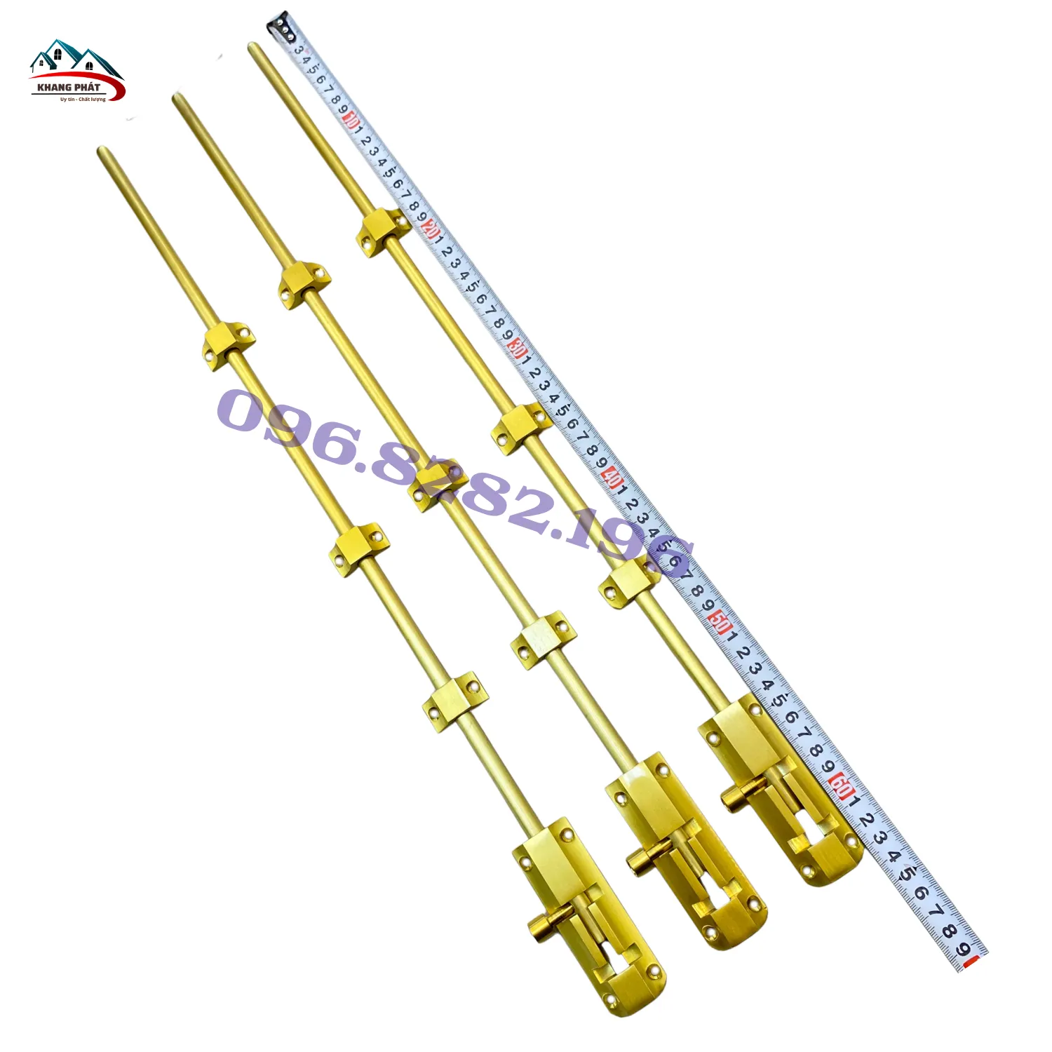 Chốt cửa bằng đồng 60cm phi 10mm chốt thang cao cấp