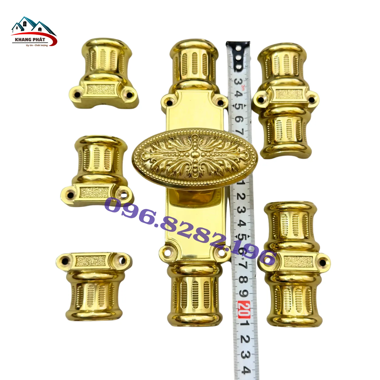 Chốt cửa Clemon đại sảnh KP-KS362 đồng vàng bóng