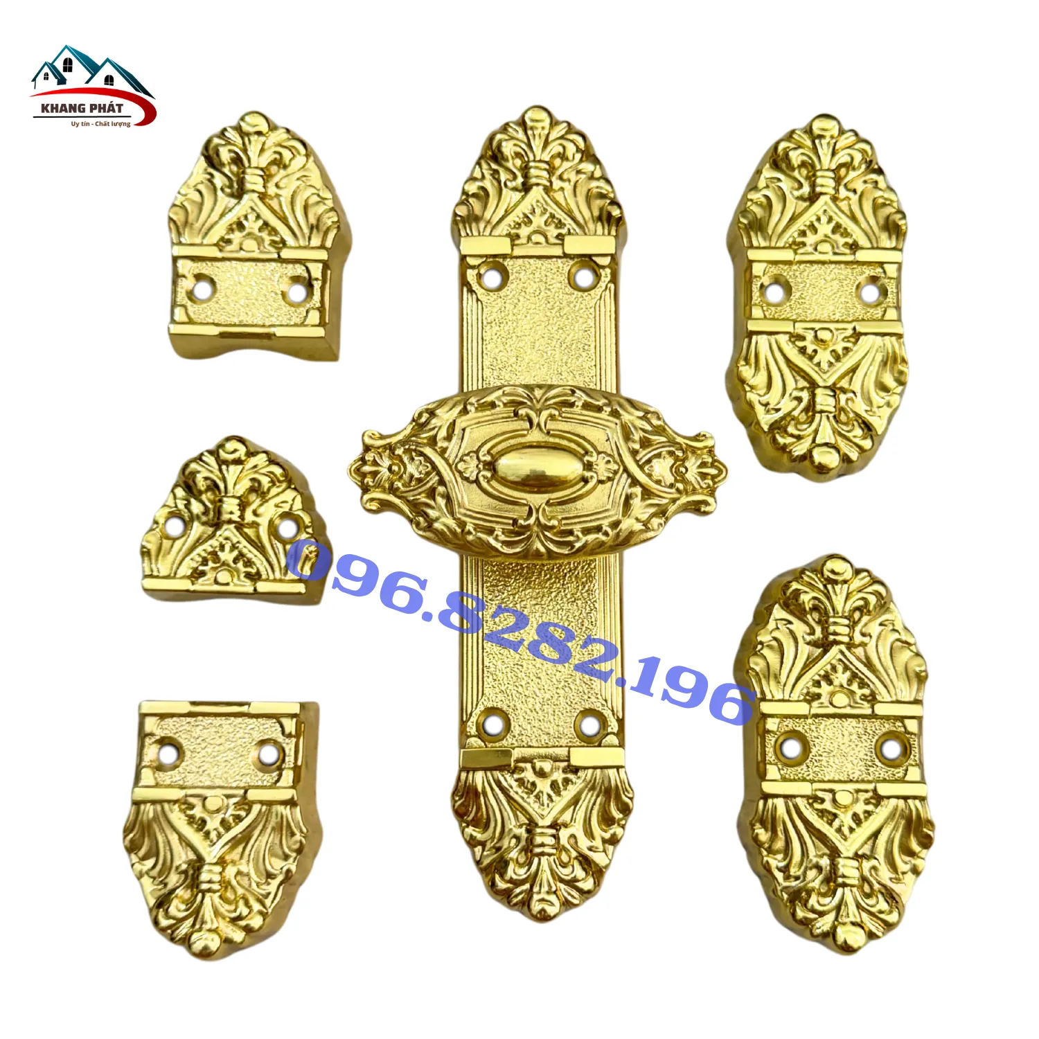 Chốt cửa Clemon KP-K368 vàng bóng cao cấp