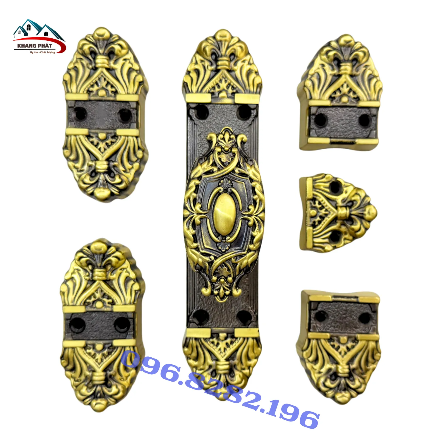 Chốt cửa Clemon KP-K368R đồng vàng bóng cao cấp