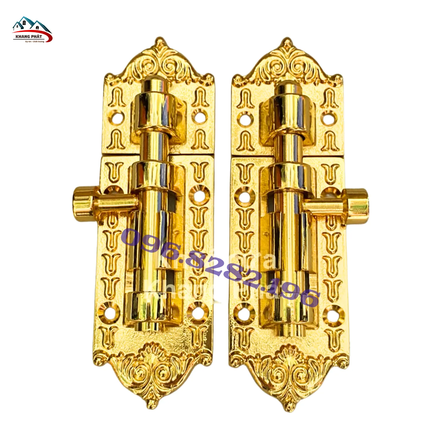 Chốt gài cửa bằng đồng 13cm trục phi 10mm