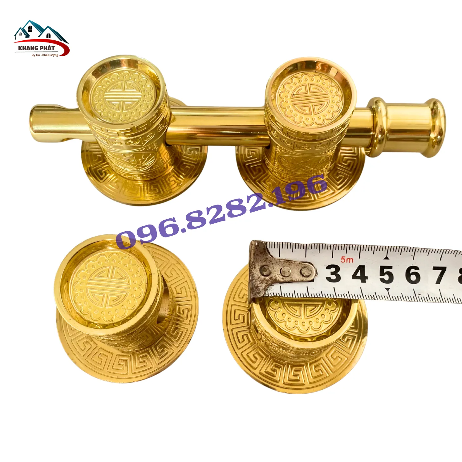 chuỳ đồng hoa văn 4cm KP-CĐHV40B bản đồ Việt Nam
