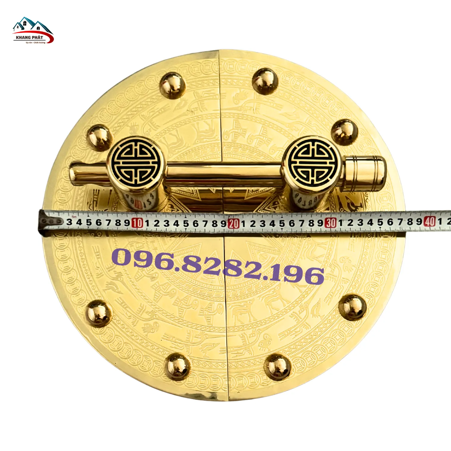 Khóa chuỳ mâm trống đồng 38cm KP-CMTĐB238