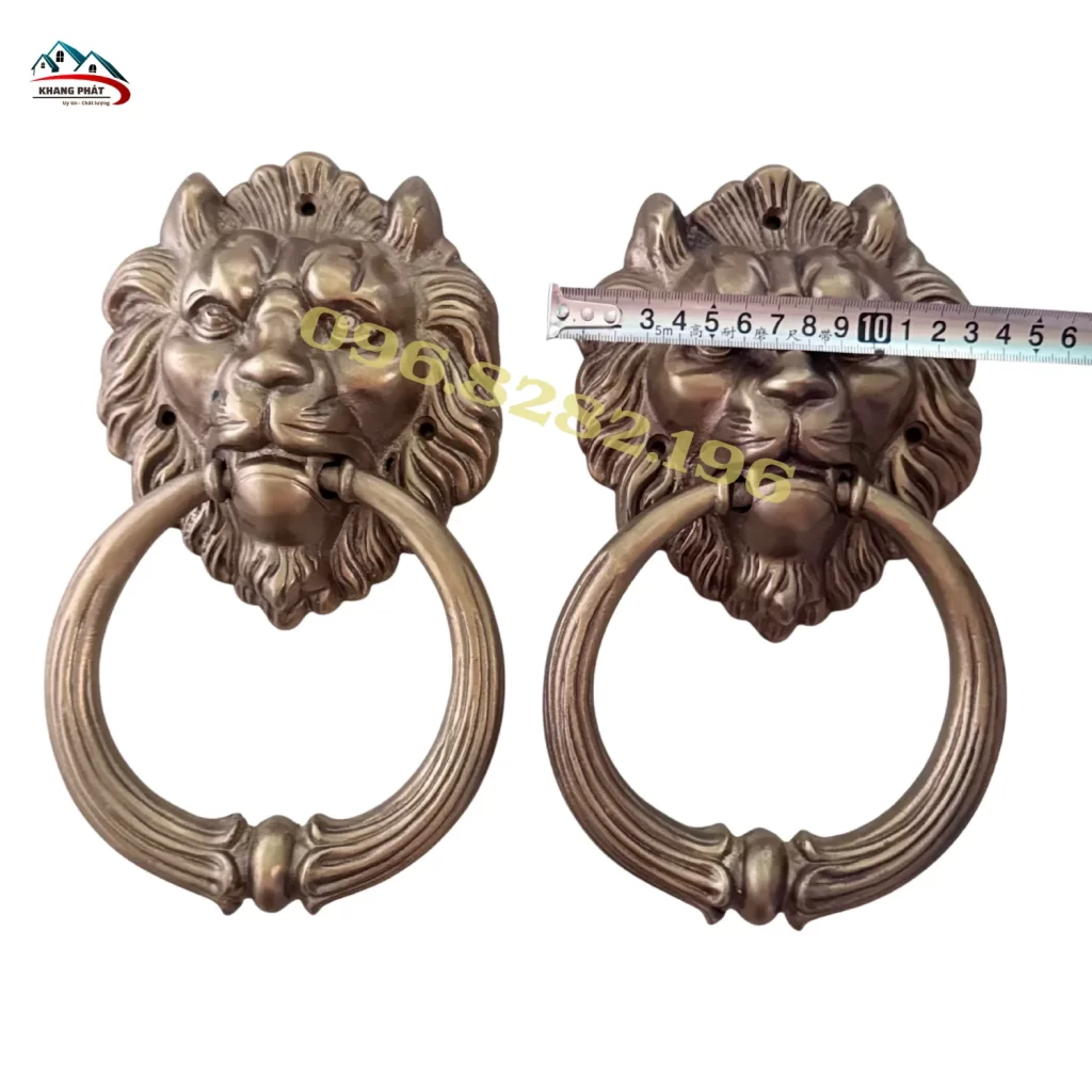 mặt sư tử đồng 14cm KP-STR214 giả cổ