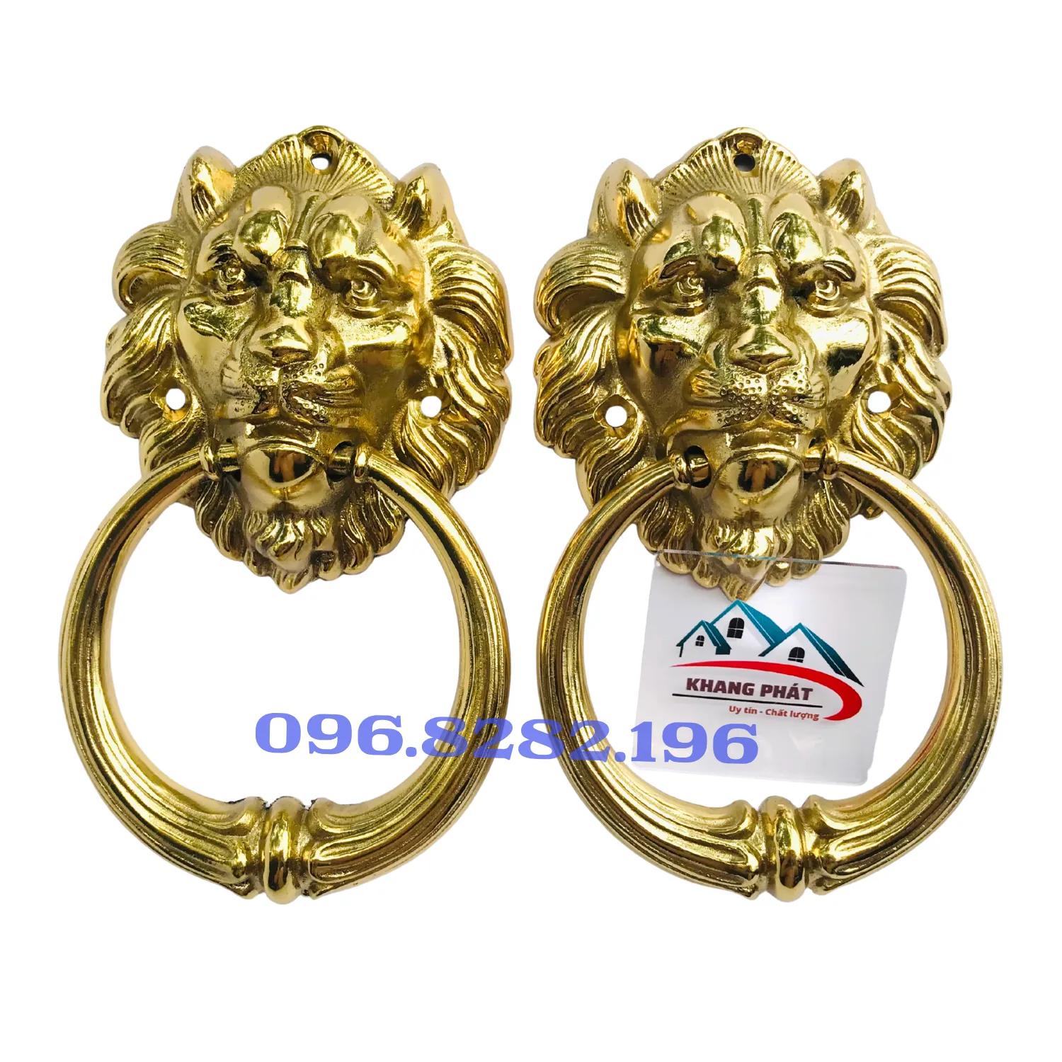 Tay gõ cửa sư tử đồng kích thước 10cm 14cm 20cm