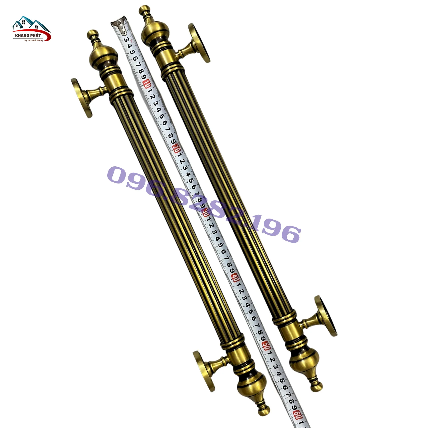 Tay kéo cửa đồng 60cm KP-TNS6030R màu đồng rêu