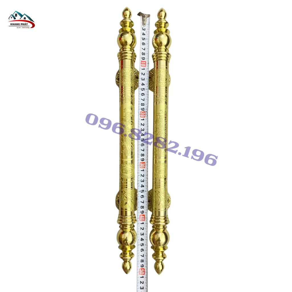 Tay kéo cửa hoa văn bằng đồng 50cm KP-TNHC5030B
