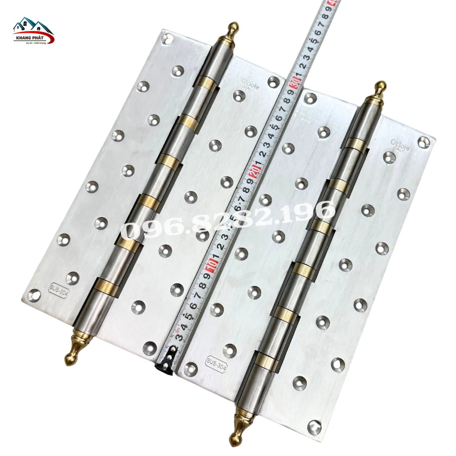 bản lề inox 304 30cm N30 cho cửa gỗ nặng