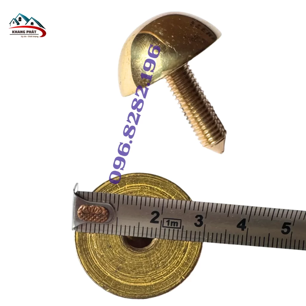 đinh mũ đồng 30mm trang trí cổng gỗ biệt thự