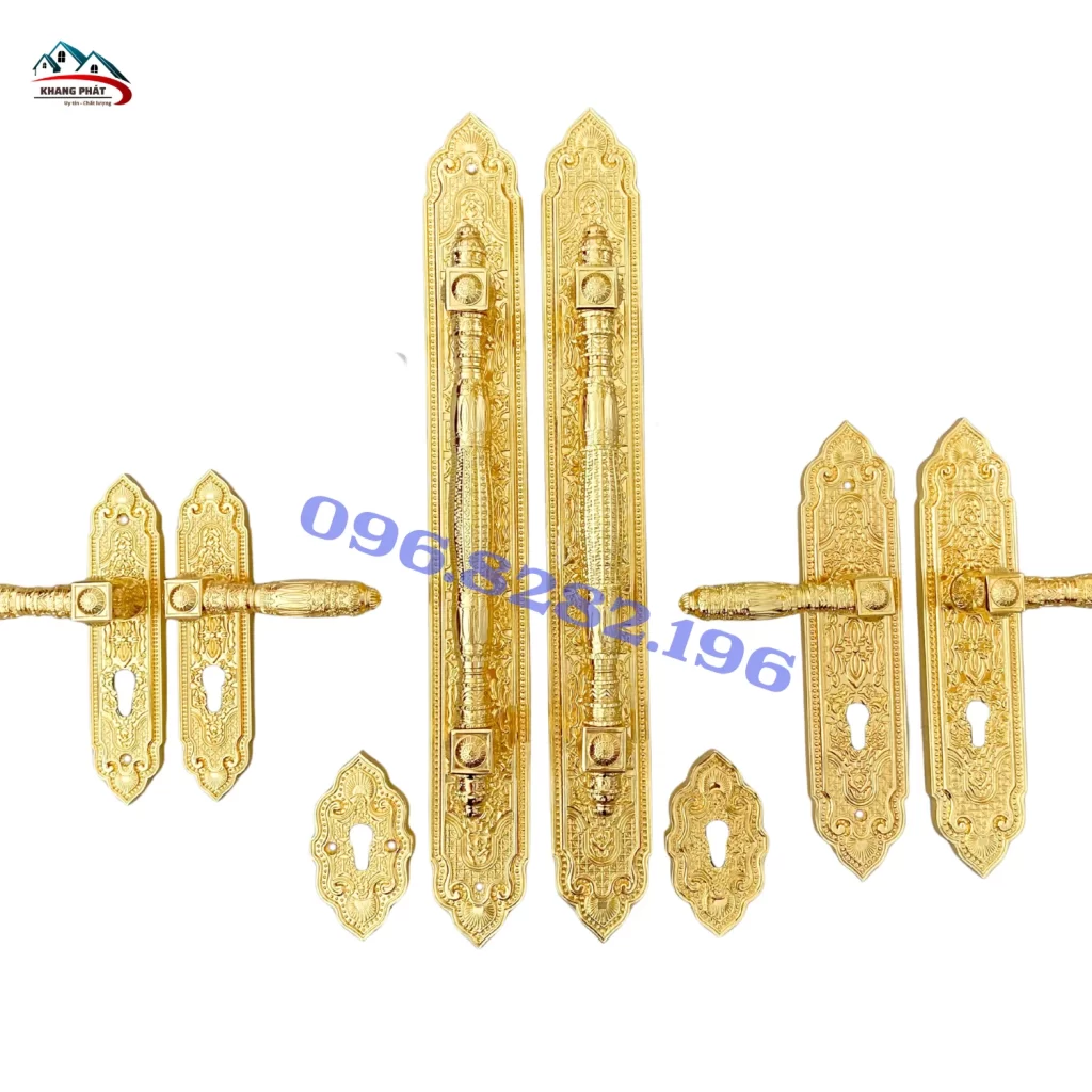 Khoá cửa bằng đồng KP999F vàng 24K cao cấp