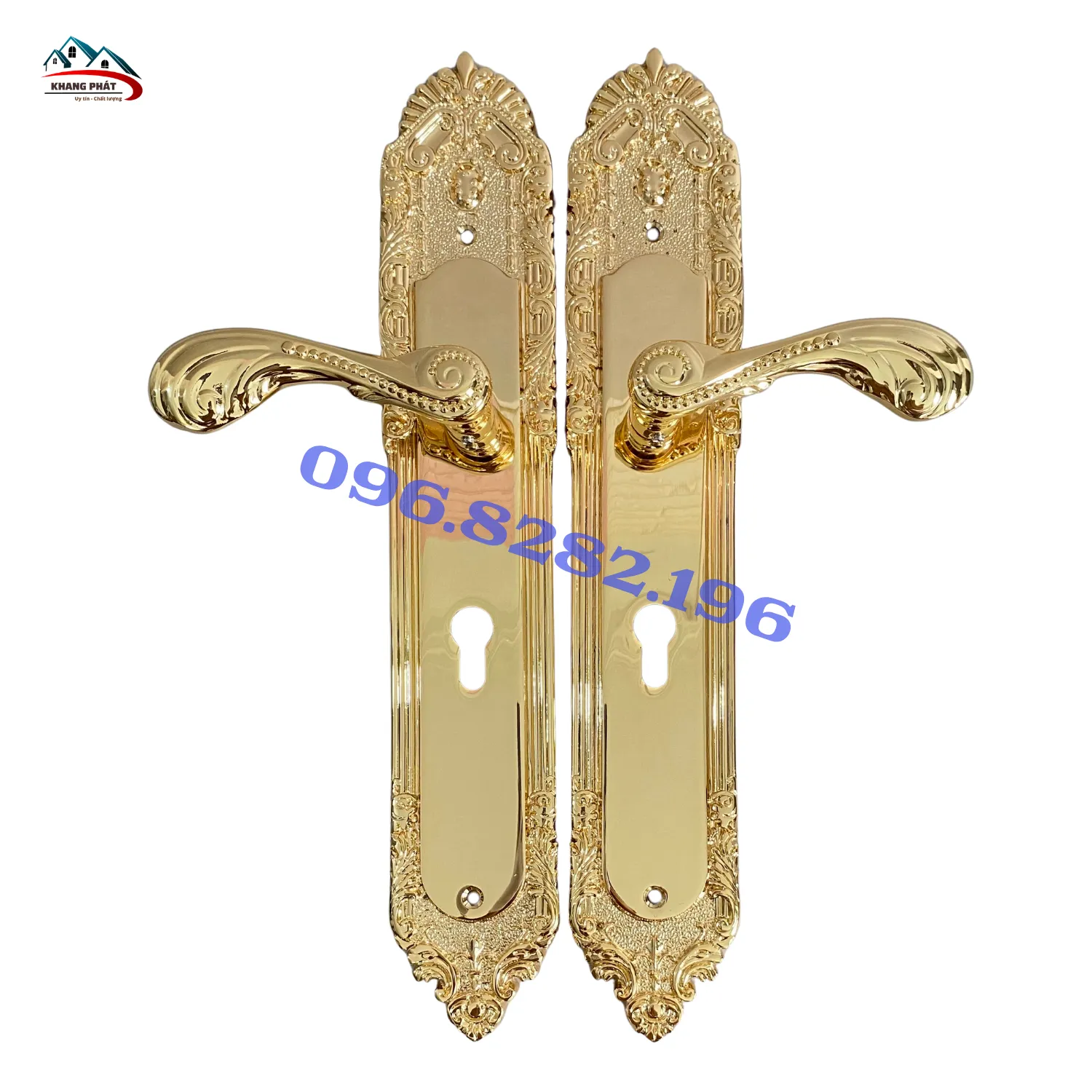 khóa cửa chính bằng đồng KP1818