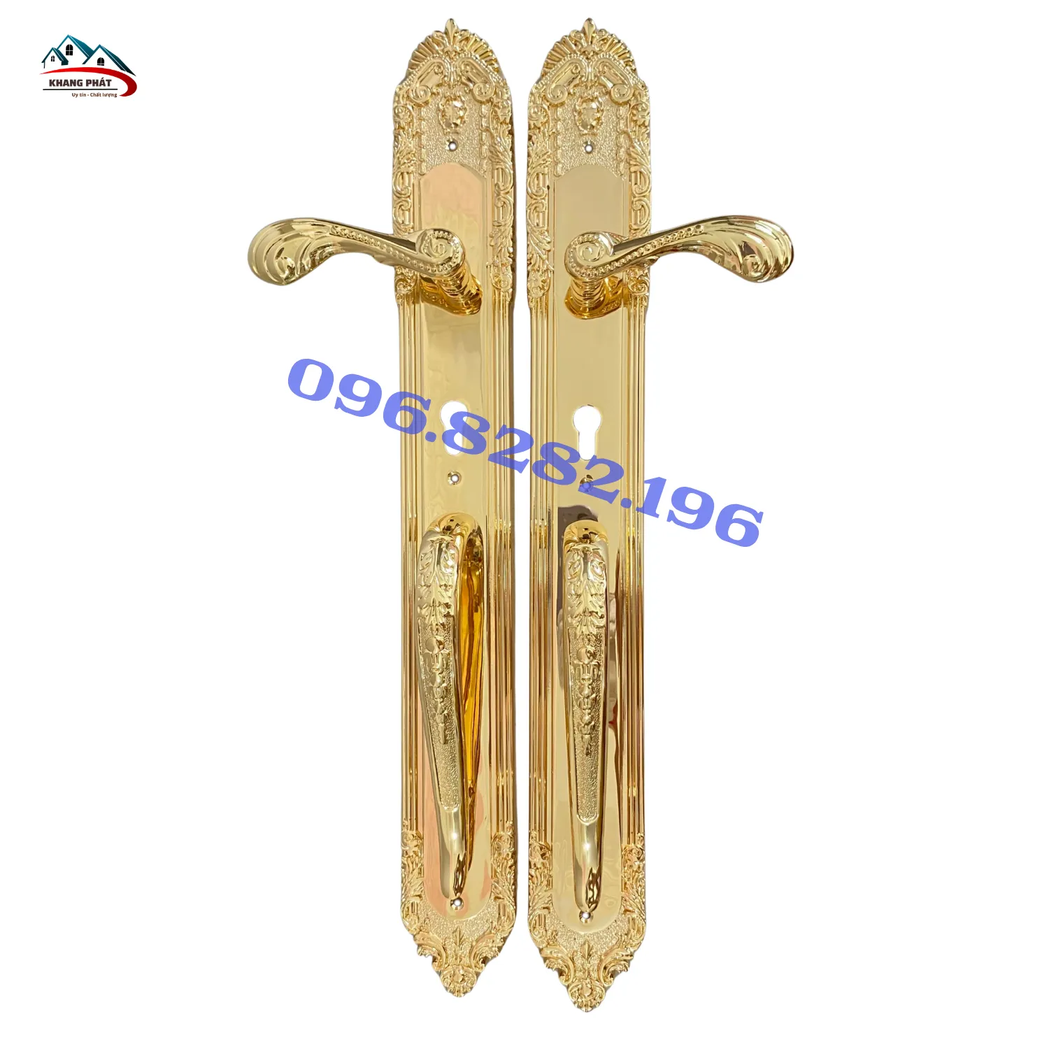 khoá cửa đại sảnh đồng mạ vàng KP1818